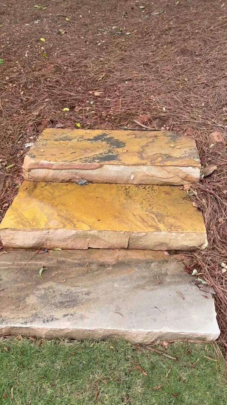 Natural stone steps